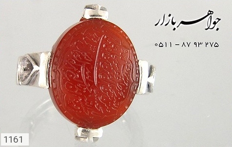 انگشتر عقیق انگشتر عقیق لوکس حکاکی و من یتق الله استاد میر - تصویر 4