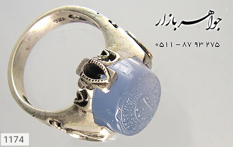 انگشتر عقیق انگشتر عقیق لوکس حکاکی و من یتق الله پنج تن استاد ضابطی - عکس 1