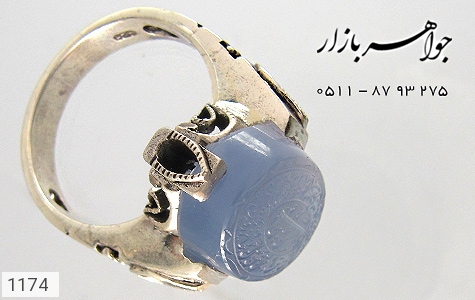 انگشتر عقیق انگشتر عقیق لوکس حکاکی و من یتق الله پنج تن استاد ضابطی - عکس 3
