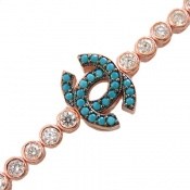 دستبند نقره آسانسوری رزگلد طرح chanel زنانه دستبند نقره آسانسوری رزگلد طرح chanel زنانه