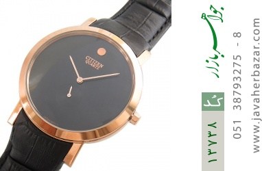 ساعت سیتیزن و استیل و چرم ساعت سیتیزن بند چرمی Citizen صفحه مشکی زیرثانیه مردانه - کد 13738