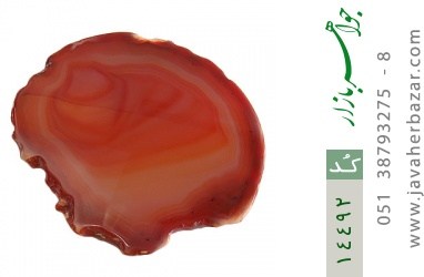 نگین تک عقیق نگین تک عقیق خوش رنگ درشت راف - کد 14492