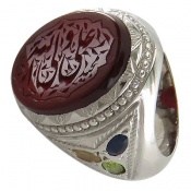 انگشتر چندنگین درشت حکاکی علی ولی الله مردانه انگشتر چندنگین درشت حکاکی علی ولی الله مردانه