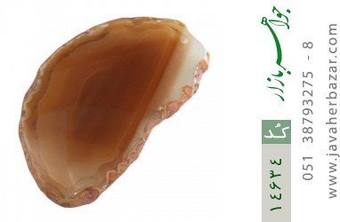 نگین تک عقیق نگین تک عقیق قهوهای راف درشت - کد 14634