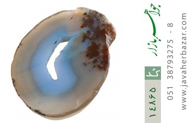 نگین تک عقیق نگین تک عقیق درشت طرح دریا - کد 14865