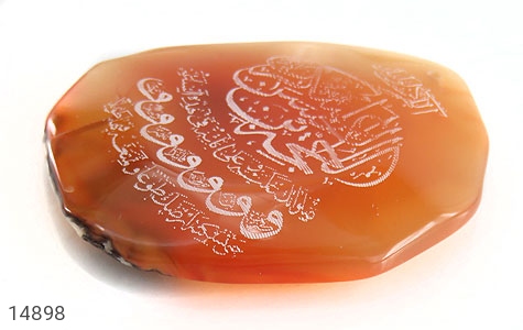 نگین تک عقیق نگین تک عقیق حکاکی دعای فرج - عکس 3