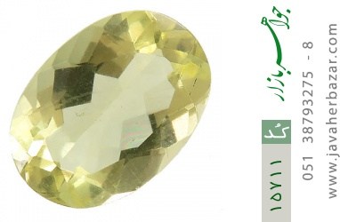 نگین تک توپاز نگین تک توپاز زرد شفاف و درخشان - کد 15711