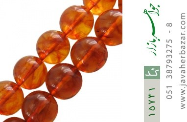 تسبیح کهربا تسبیح کهربا بولونی لهستان 33 دانه سه رنگ و درشت - کد 15731
