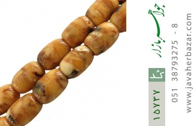 تسبیح کهربا تسبیح کهربا بولونی لهستان 33 دانه درشت طرح پلنگی - کد 15737