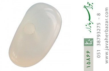 نگین تک عقیق نگین تک عقیق سفید - کد 15866