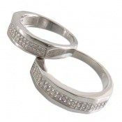 حلقه ازدواج نقره طرح طناز حلقه ازدواج نقره طرح طناز