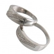 حلقه ازدواج نقره طرح موج حلقه ازدواج نقره طرح موج