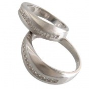 حلقه ازدواج نقره طرح رها حلقه ازدواج نقره طرح رها