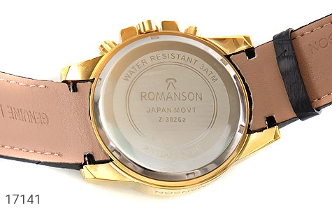 ساعت رمانسون و چرم ساعت رمانسون بند چرمی Romanson کلاسیک دورطلائی مردانه - تصویر 4