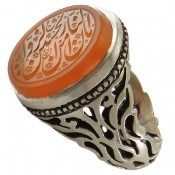 انگشتر عقیق یمن حکاکی زوار الحسین مردانه انگشتر عقیق یمن حکاکی زوار الحسین مردانه