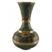 تندیس برنج گلدان میناکاری فاخر و اشرافی سایز 2 تندیس برنج گلدان میناکاری فاخر و اشرافی سایز 2