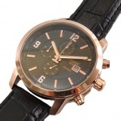 ساعت تیسوت بند چرمی TISSOT صفحه مشکی اسپرت مردانه ساعت تیسوت بند چرمی TISSOT صفحه مشکی اسپرت مردانه