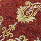 ترمه رومیزی سایز بزرگ یزد بافت ابریشم و نخ گلدوزی طرح اسلیمی ترمه رومیزی سایز بزرگ یزد بافت ابریشم و نخ گلدوزی طرح اسلیمی