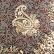 ترمه رومیزی سایز بزرگ زیبا طرح گلدان گل ترمه رومیزی سایز بزرگ زیبا طرح گلدان گل