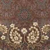 ترمه سه تکه عسلی طرح سنتی جمیل ترمه سه تکه عسلی طرح سنتی جمیل
