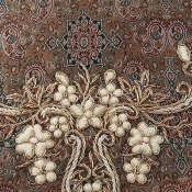 ترمه سه تکه عسلی طرح گلدان زیبا ترمه سه تکه عسلی طرح گلدان زیبا