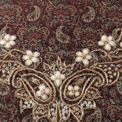 ترمه سه تکه عسلی طرح سماء ترمه سه تکه عسلی طرح سماء