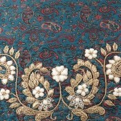 ترمه سه تکه عسلی رنگ خاص و زیبا ترمه سه تکه عسلی رنگ خاص و زیبا