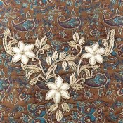 ترمه سه تکه عسلی طرح هانا ترمه سه تکه عسلی طرح هانا