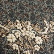 ترمه سه تکه عسلی گلدان گل ترمه سه تکه عسلی گلدان گل