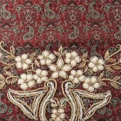 ترمه رومیزی سه تکه عسلی طرح گلشیفته ترمه رومیزی سه تکه عسلی طرح گلشیفته