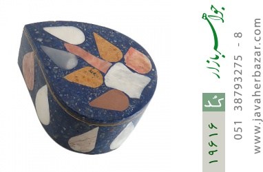 جعبه جواهر لاجورد جعبه جواهر لاجورد اشکی خوش نقش - کد 19616
