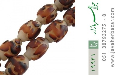 تسبیح نگین تزئینی تسبیح نگین تزئینی حکاکی آیت الکرسی دانه ها دست ساز - کد 19931