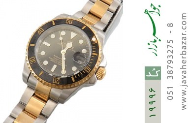 ساعت رولکس و استیل ساعت رولکس Rolex مجلسی دو رنگ زه قاب چرخشی مردانه - کد 19996