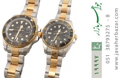 ساعت رولکس و استیل ساعت رولکس Rolex مجلسی دو رنگ زه قاب چرخشی - کد 19997