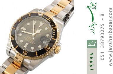 ساعت رولکس و استیل ساعت رولکس Rolex مجلسی دو رنگ زه قاب چرخشی زنانه - کد 19998