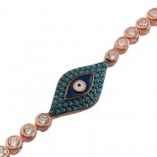 دستبند نقره طرح چشم زخم زنانه دستبند نقره طرح چشم زخم زنانه