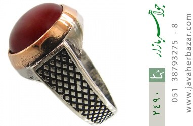 انگشتر نقره انگشتر نقره ترک درشت مردانه - کد 2490