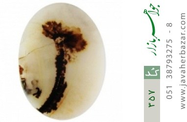 نگین تک عقیق نگین تک عقیق شجر طرح نخل - کد 357