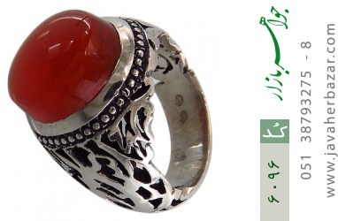 انگشتر عقیق انگشتر عقیق یمن حکاکی محمد رسول الله علی ولی الله دست ساز - کد 6096