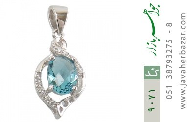 مدال نقره و نگین تزئینی مدال نقره خوش رنگ طرح شیدا زنانه - کد 9071