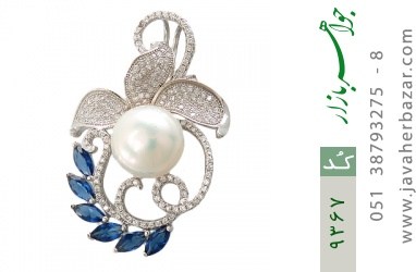 مدال مروارید مدال مروارید درخشان طرح گل درشت زنانه - کد 9367