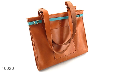 کیف چرم طبیعی دست دوز سایز درشت زنانه دست ساز - تصویر 2