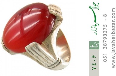 انگشتر عقیق یمن قرمز درشت و خوش رنگ اناری مردانه