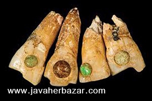 استفاده از سنگهای قیمتی در دندان مایاها استفاده از سنگهای قیمتی در دندان مایاها