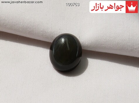نگین عقیق یمنی سیاه جزع ارزشمند - 100763
