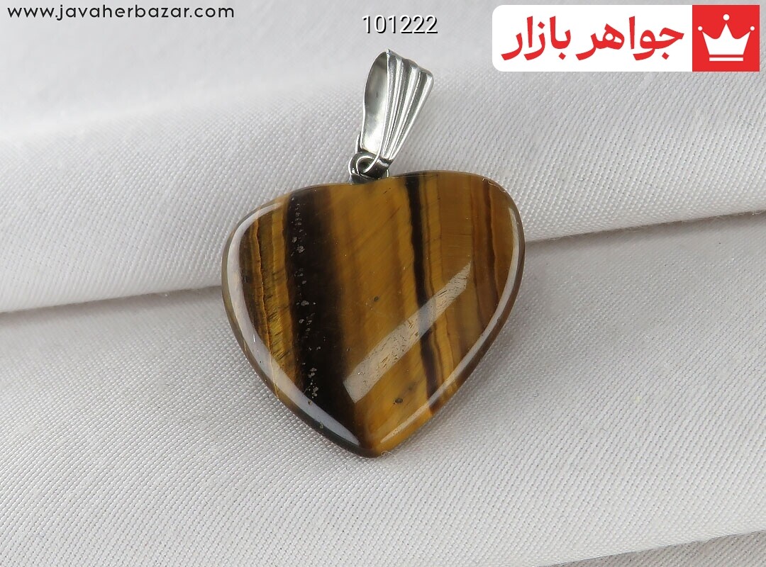 گردنبند چشم ببر طرح قلب