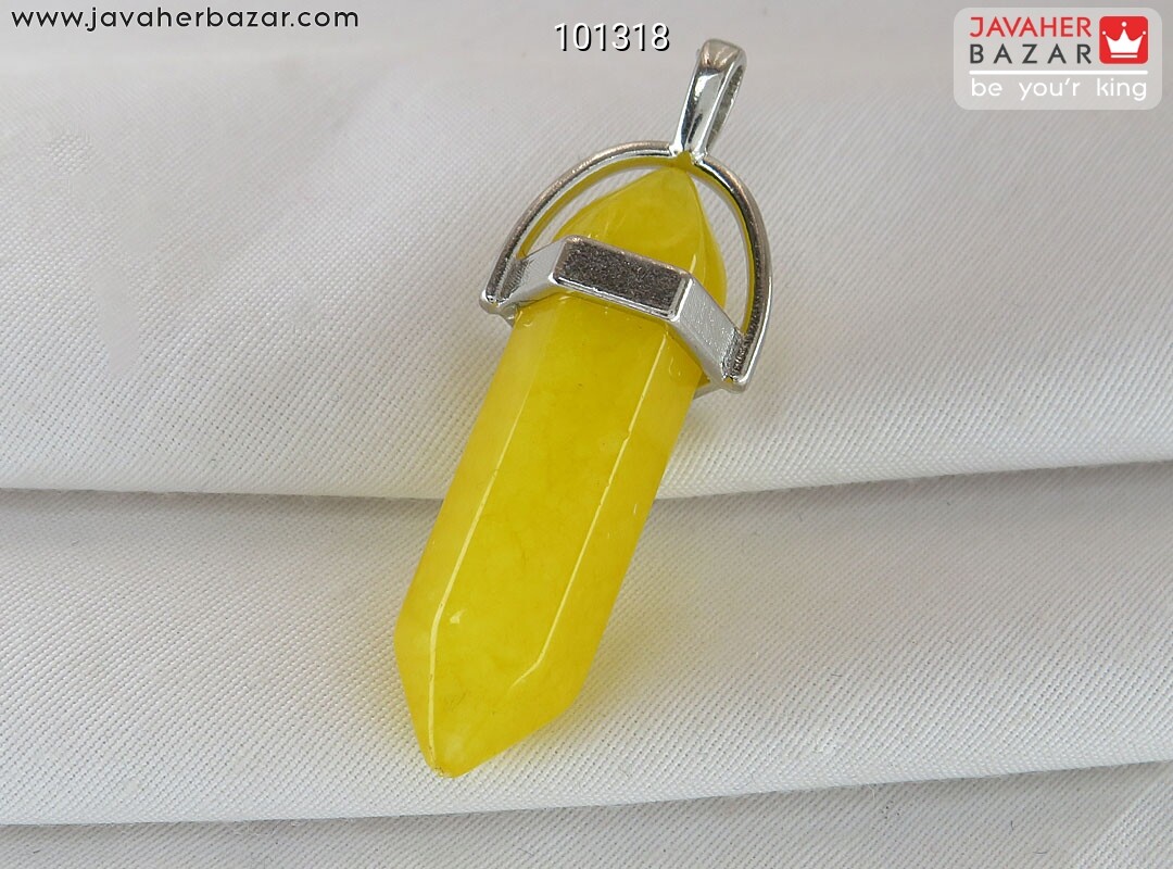 گردنبند جید زرد جذاب