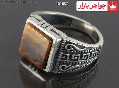 انگشتر نقره چشم ببر حداکثر تا سایز 50 بچه گانه