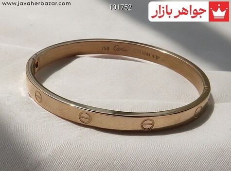 دستبند استیل کارتیر رزگلد زنانه - 101752