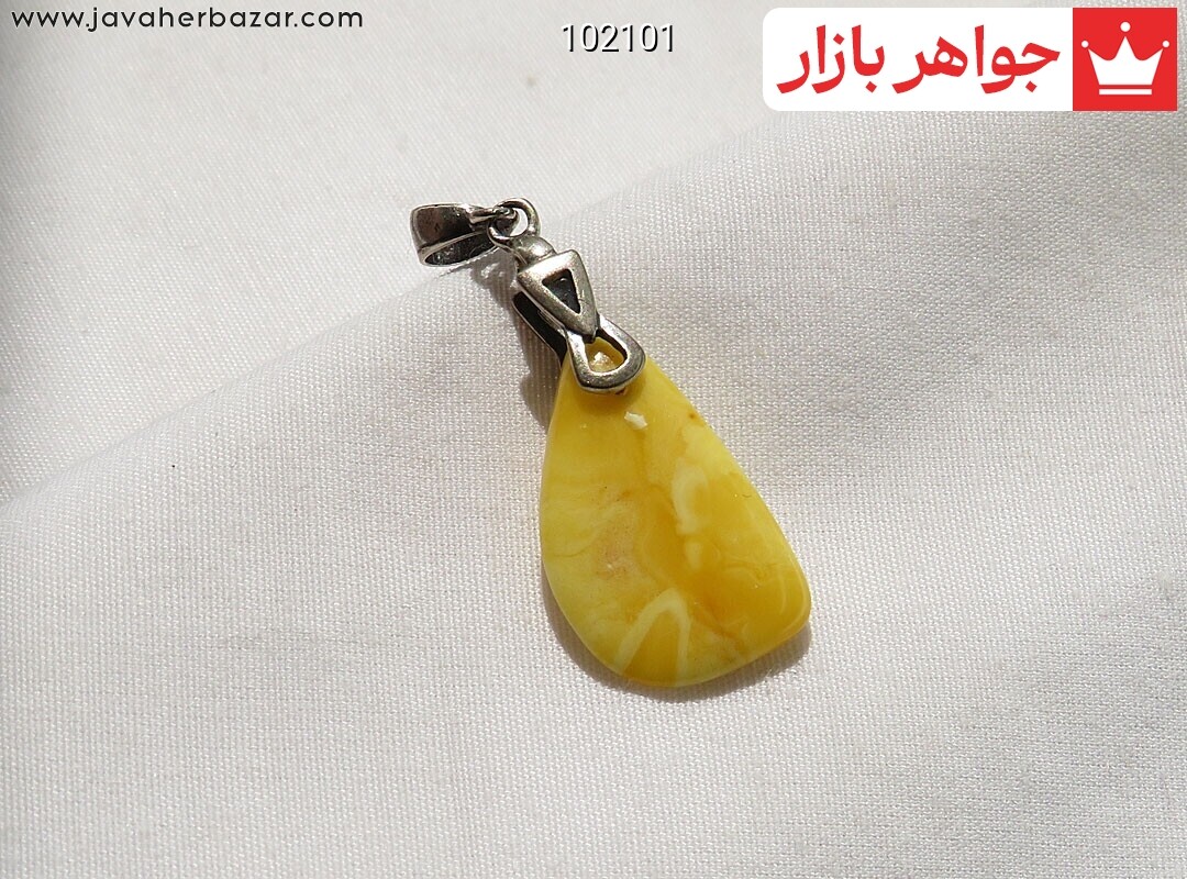 پلاک کهربا بولونی لهستان زرد